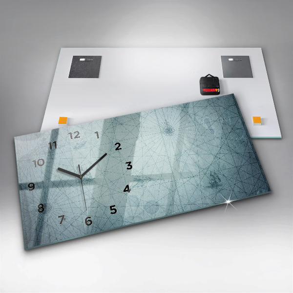 Horizontálne hodiny Vintage mapa