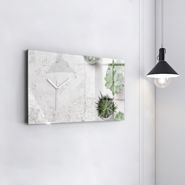 Horizontálne hodiny Dekoratívne rastliny