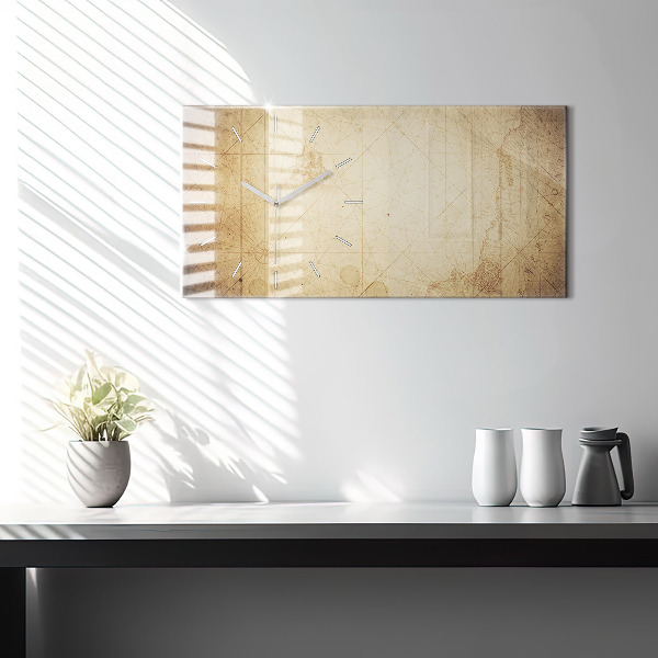 Horizontálne hodiny Stará mapa sveta