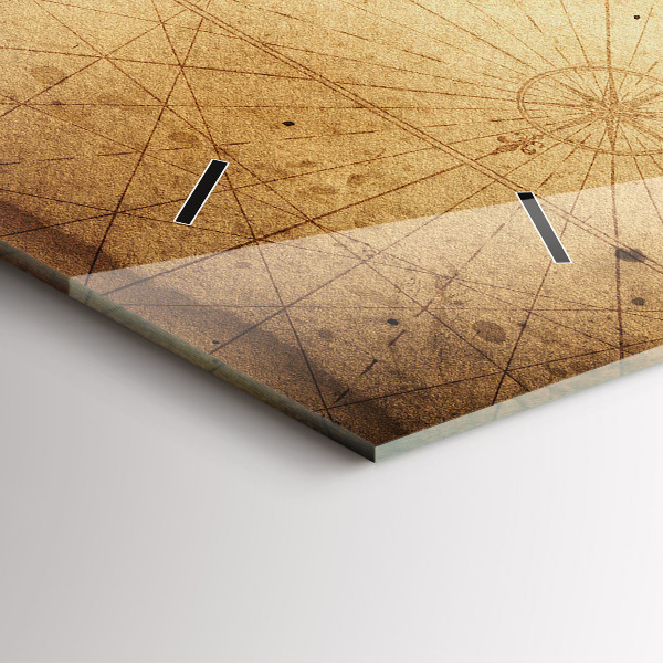 Horizontálne hodiny Stará mapa sveta