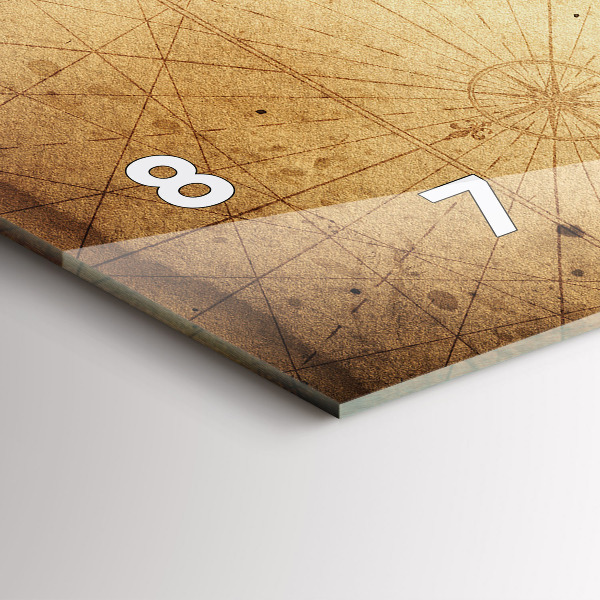 Horizontálne hodiny Stará mapa sveta