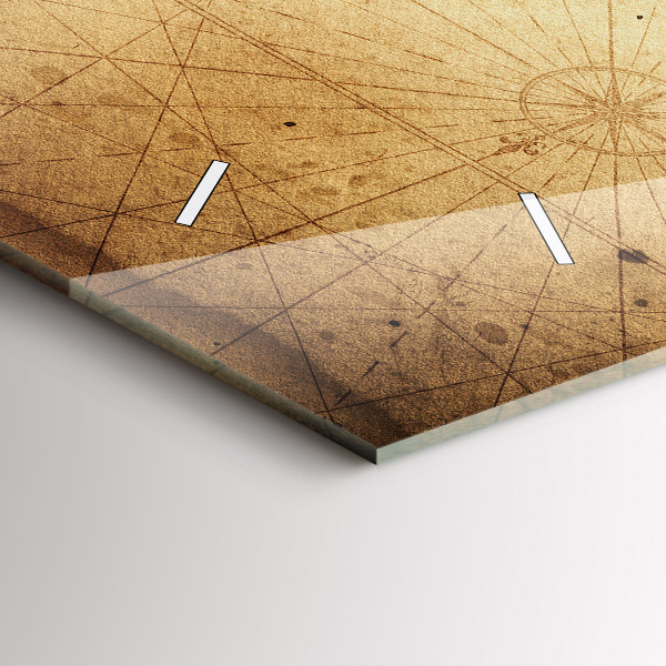 Horizontálne hodiny Stará mapa sveta