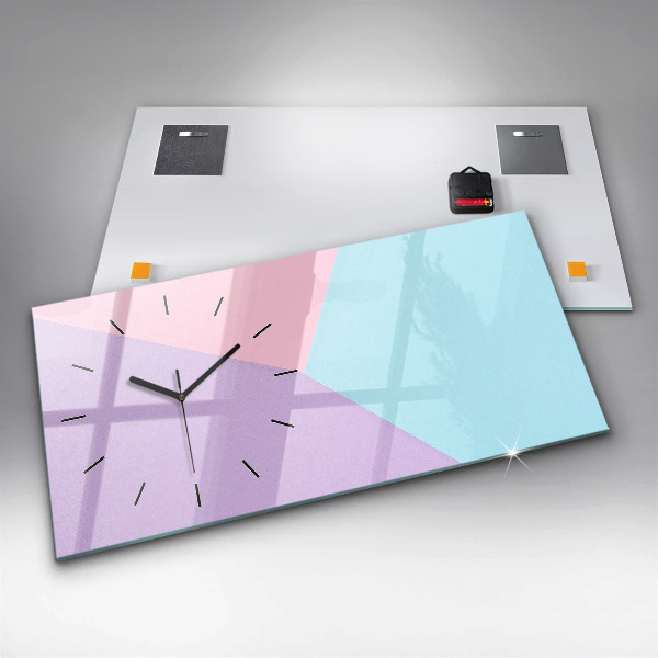 Horizontálne hodiny Pastelový vzor
