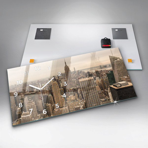 Horizontálne hodiny Mestská krajina