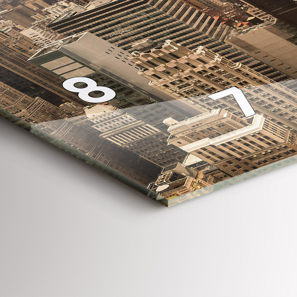 Horizontálne hodiny Mestská krajina