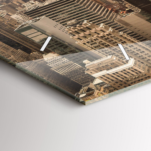 Horizontálne hodiny Mestská krajina