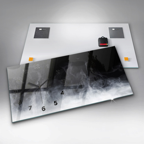 Horizontálne hodiny Dym