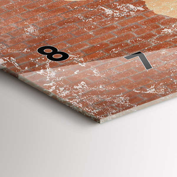 Horizontálne hodiny Mapa sveta na tehly