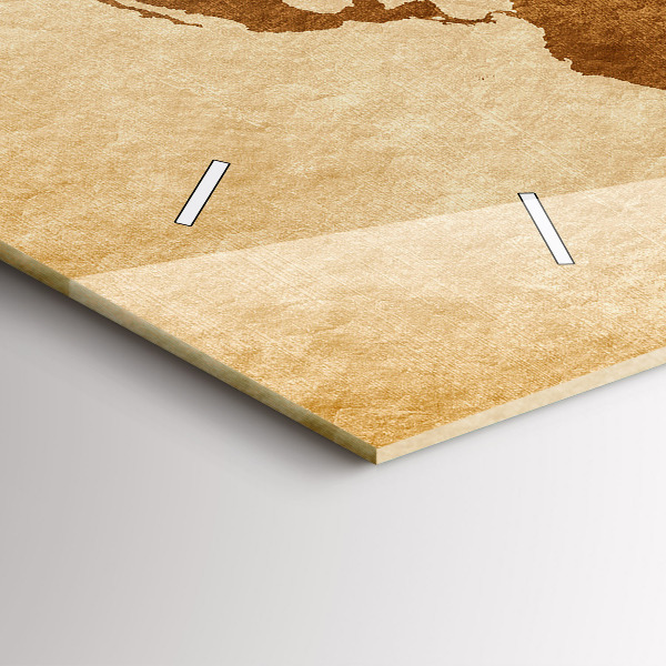 Horizontálne hodiny Mapa sveta v starom štýle