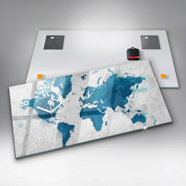 Horizontálne hodiny Mapa sveta