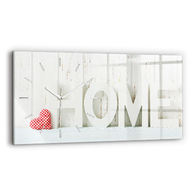 Horizontálne hodiny Domový nápis