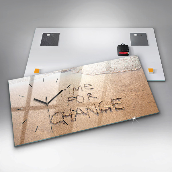 Horizontálne hodiny Plážový citát