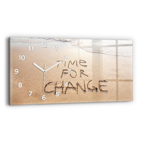 Horizontálne hodiny Plážový citát