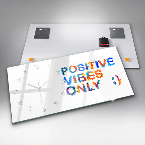 Horizontálne hodiny Pozitívny citát