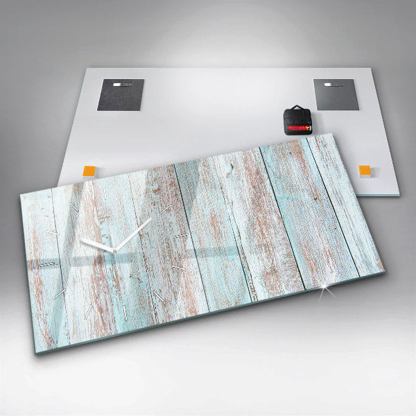 Horizontálne hodiny Pastelové drevo