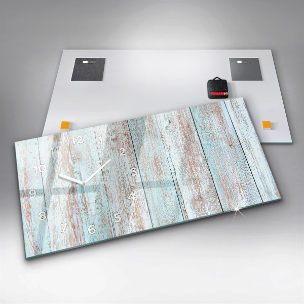 Horizontálne hodiny Pastelové drevo