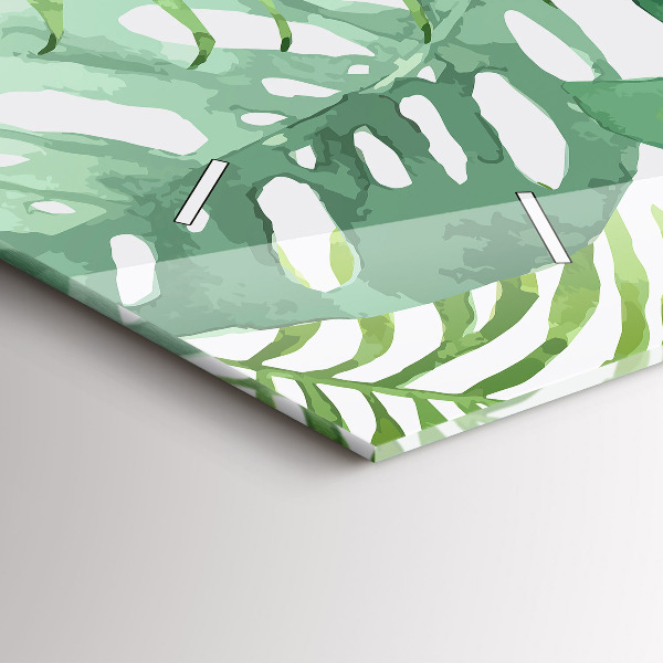 Horizontálne hodiny Zelené listy