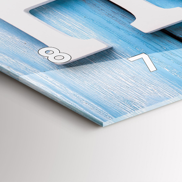 Horizontálne hodiny Domový nápis