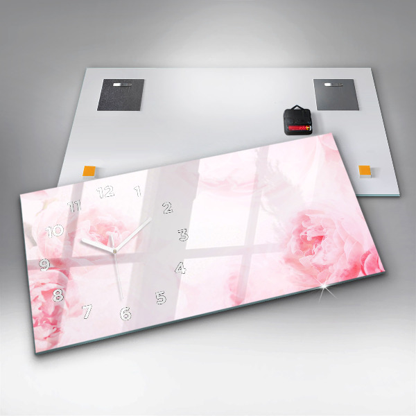 Horizontálne hodiny Kvitnúce kvety