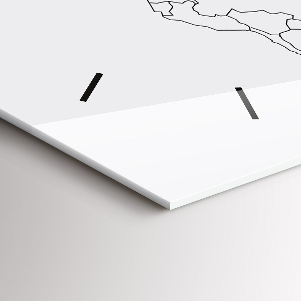 Horizontálne hodiny Obrysová mapa sveta