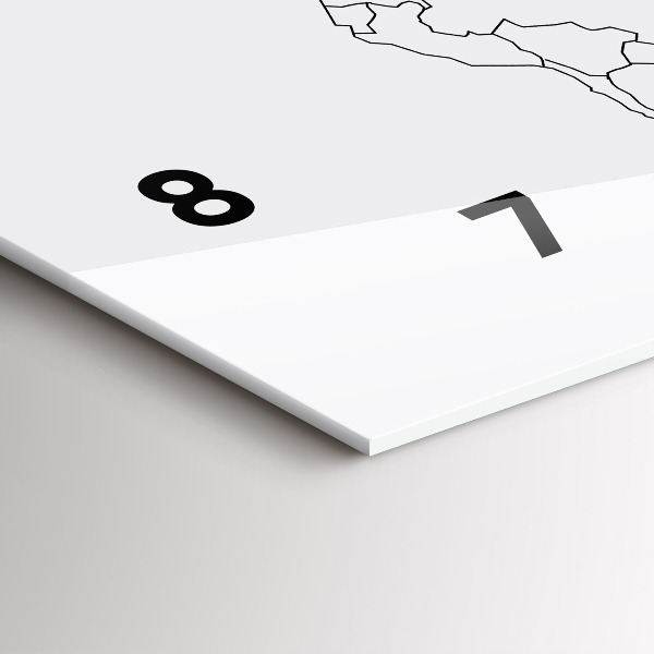 Horizontálne hodiny Obrysová mapa sveta