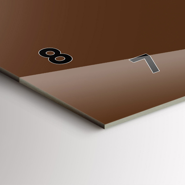 Horizontálne hodiny Hnedá farba