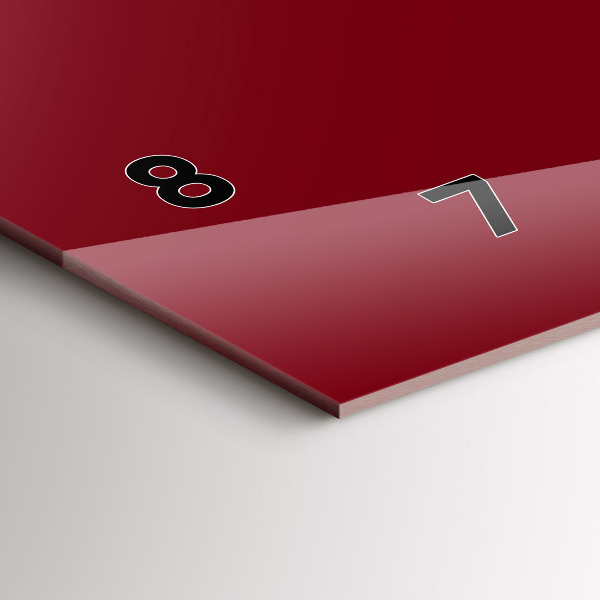 Horizontálne hodiny Bordová farba