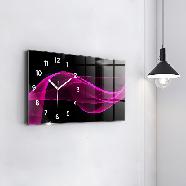 Horizontálne hodiny Ružová abstrakcia