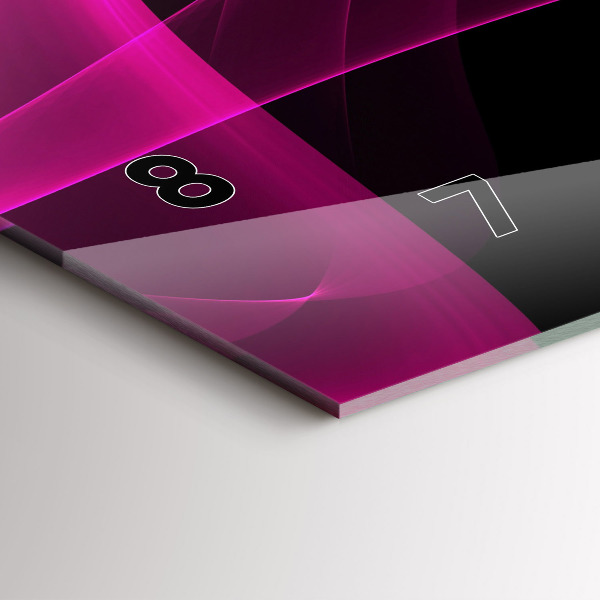 Horizontálne hodiny Ružová abstrakcia