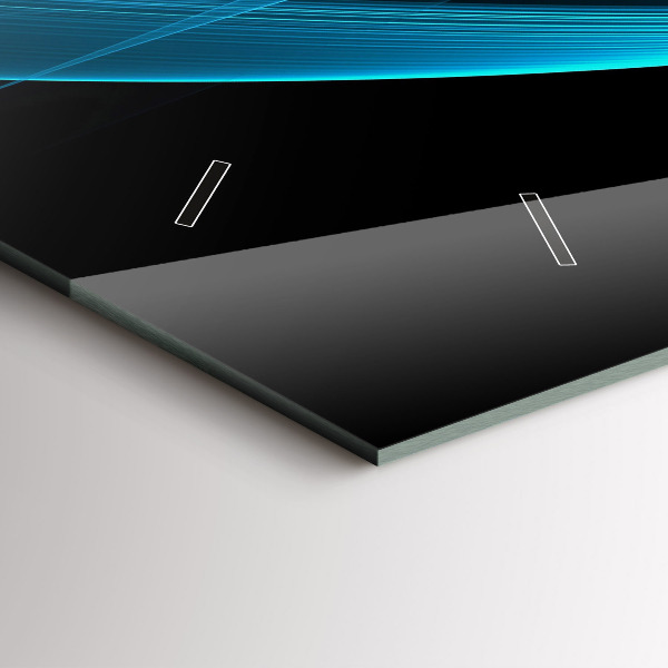 Horizontálne hodiny Modrá abstrakcia