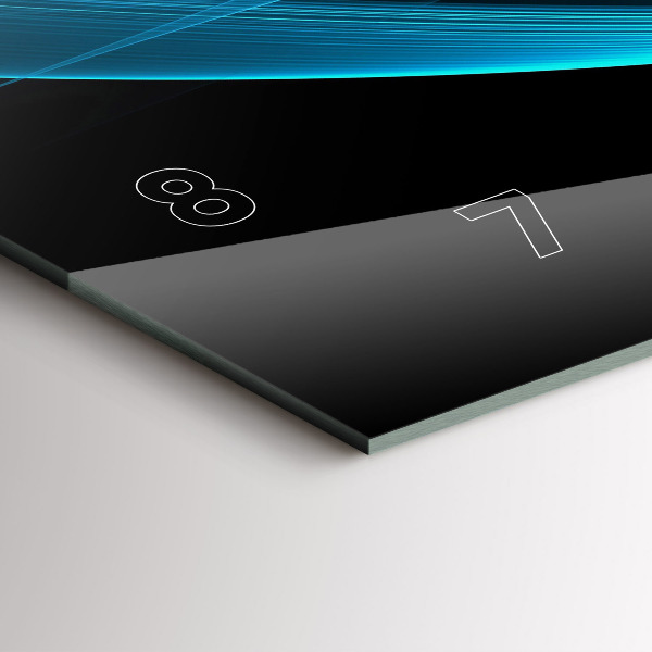 Horizontálne hodiny Modrá abstrakcia