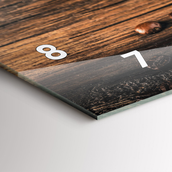 Horizontálne hodiny Šálka a kávové zrná