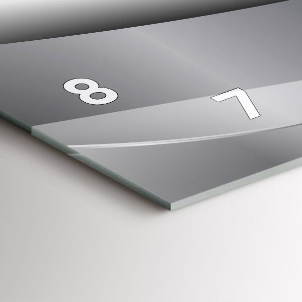 Horizontálne hodiny Strieborná abstrakcia