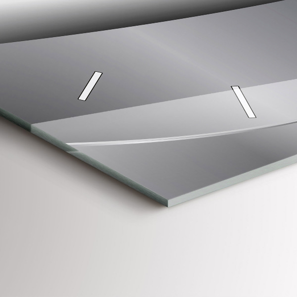 Horizontálne hodiny Strieborná abstrakcia