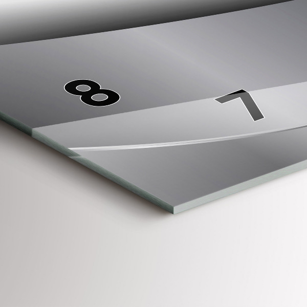 Horizontálne hodiny Strieborná abstrakcia