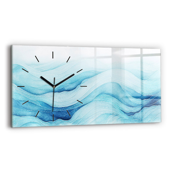 Horizontálne hodiny Modré oblaky
