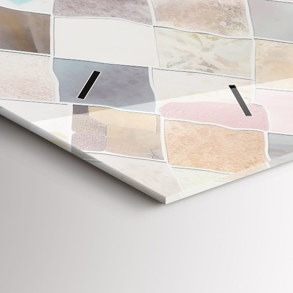 Horizontálne hodiny Farebné dlaždice