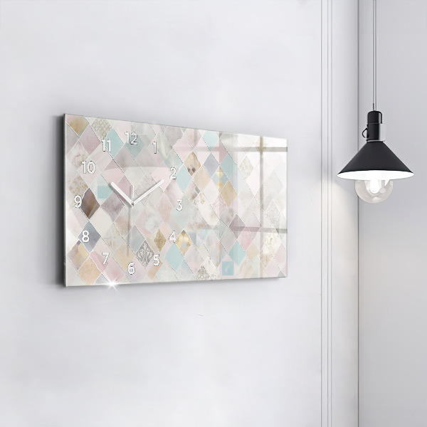 Horizontálne hodiny Farebné dlaždice