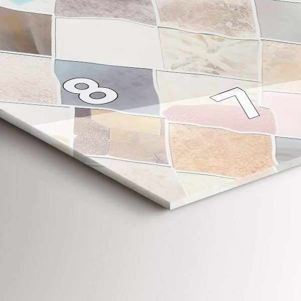 Horizontálne hodiny Farebné dlaždice