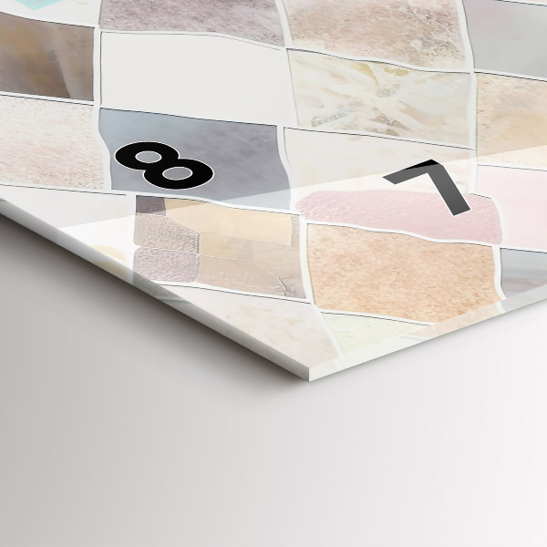 Horizontálne hodiny Farebné dlaždice