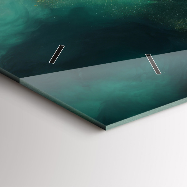 Horizontálne hodiny Zelený mramor