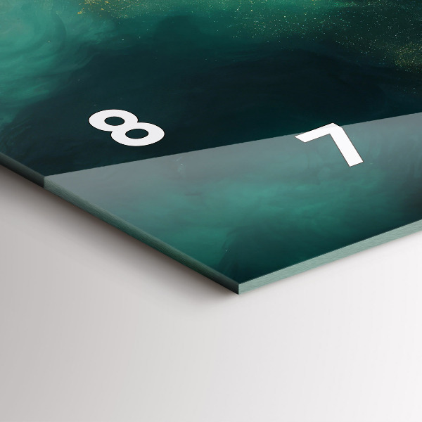 Horizontálne hodiny Zelený mramor