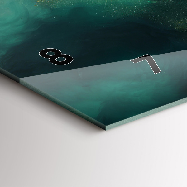 Horizontálne hodiny Zelený mramor