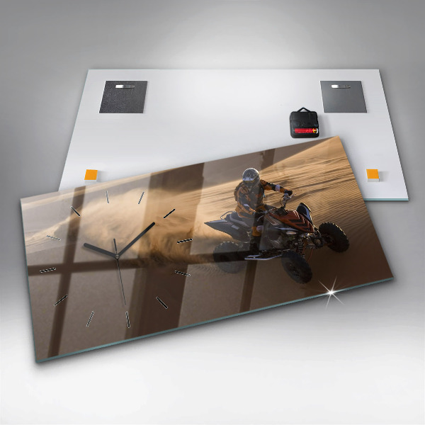 Horizontálne hodiny Štvorkolka v púšti