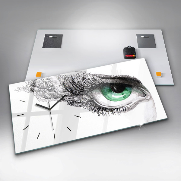 Horizontálne hodiny Abstrakcia ľudského oka