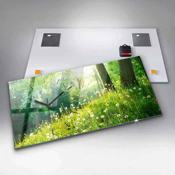 Horizontálne hodiny Jarná príroda