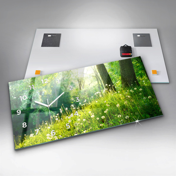 Horizontálne hodiny Jarná príroda