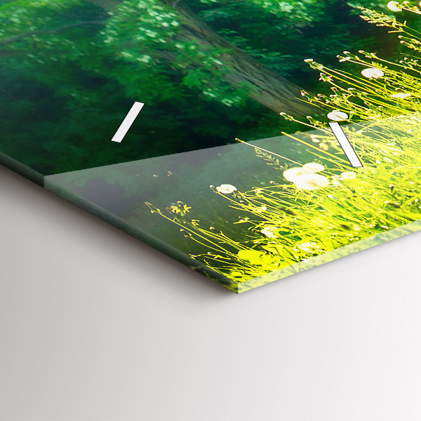 Horizontálne hodiny Jarná príroda