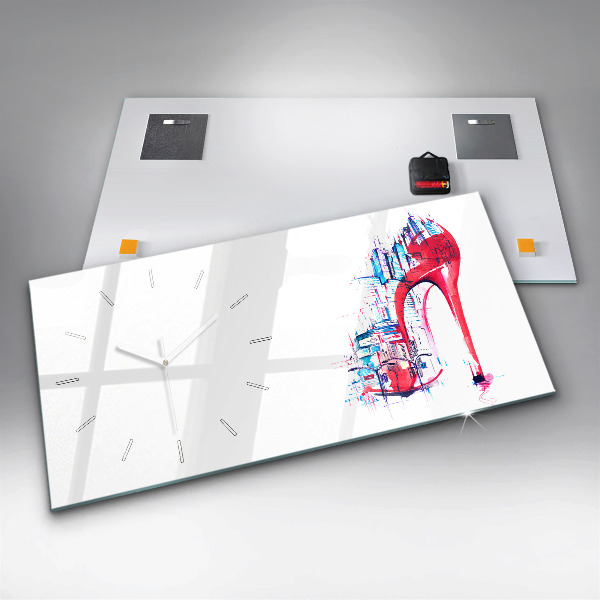 Horizontálne hodiny Červená päta