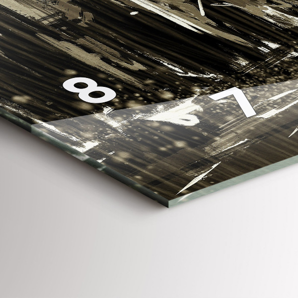 Horizontálne hodiny Žena v daždivej noci